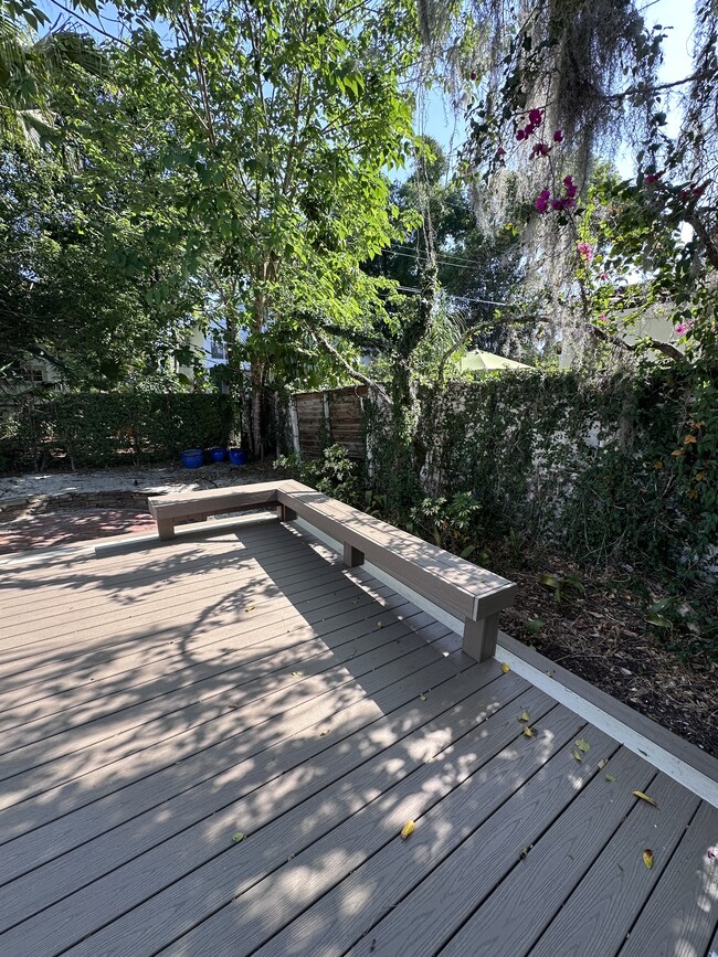 Bench on back deck - 531 Melrose Ave