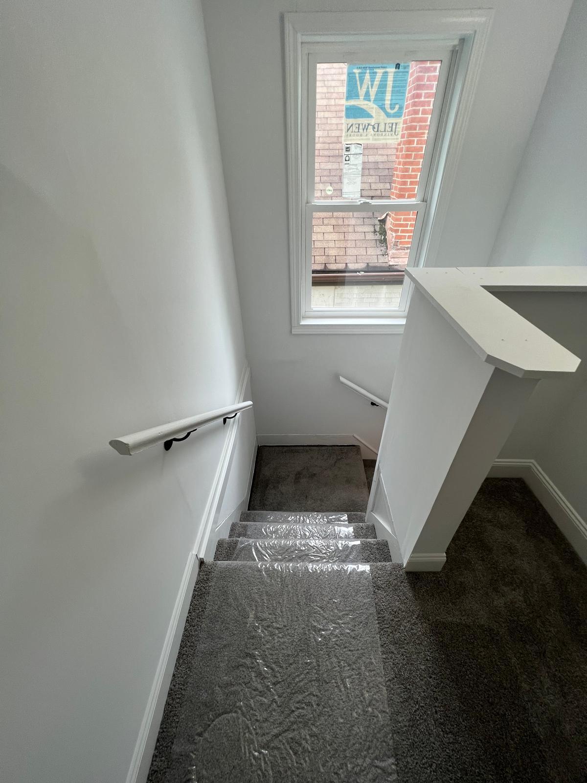 View from top of 3rd floor stairs - 244 E Oakland Ave