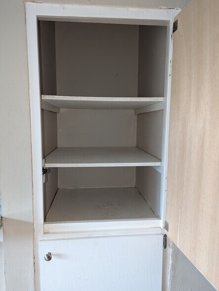 Storage cabinet in living room - 1626 Southeast Lexington Street