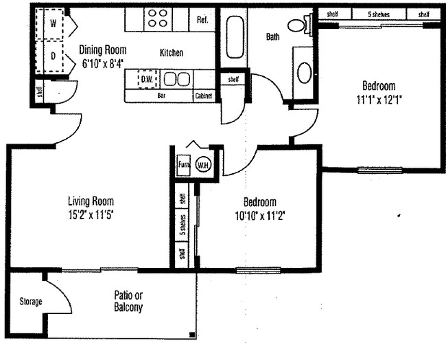 2BR/1BA - Lyons Gate Apartments