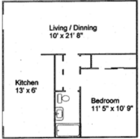 1BR/1BA - Brookside Commons