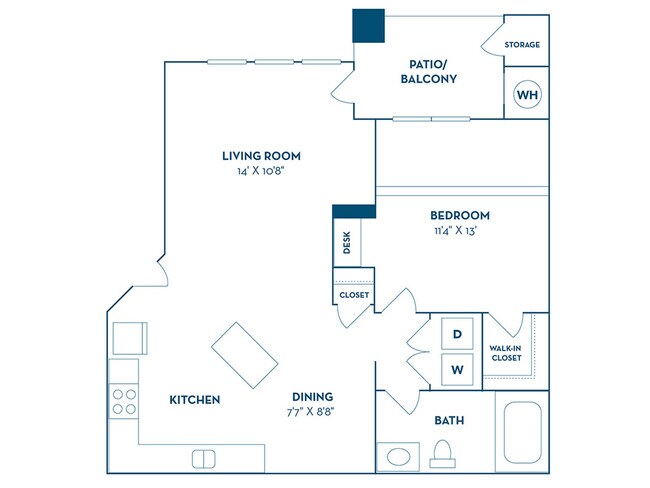 1 Bedroom | 1 Bath | 750 SF | Renovated - Bristol Village Apartments