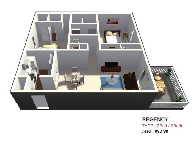 Two Bed / Two Bath - Regency