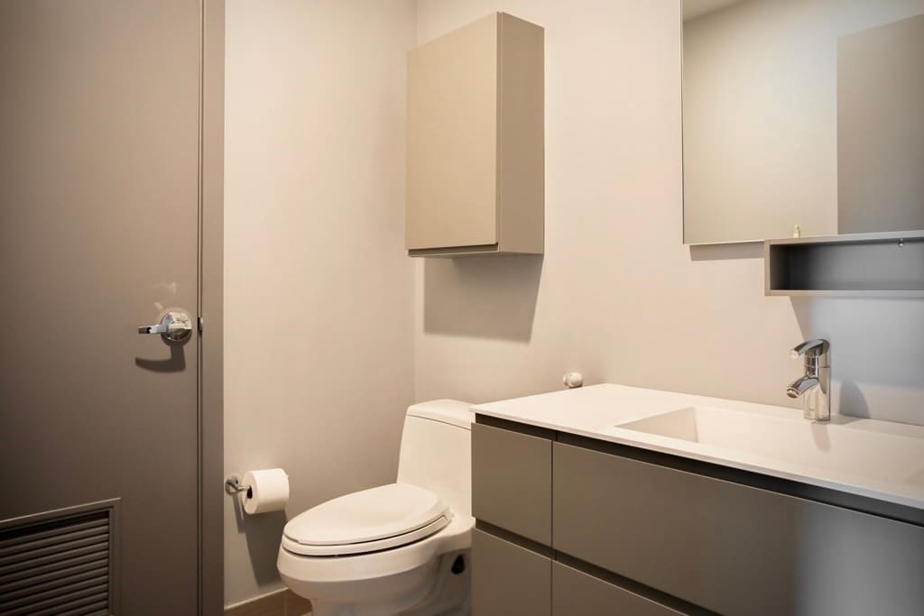 Bathroom with In-Unit Laundry - 110 Stuart St