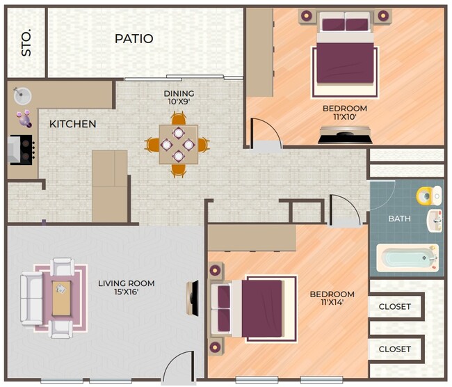 Floorplan - The Palms at Cypress Station