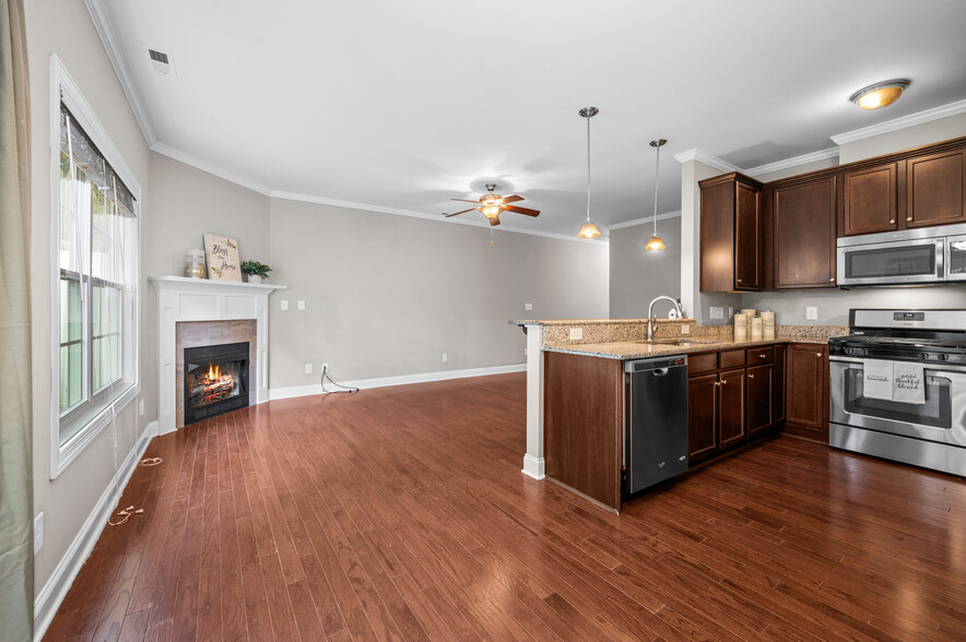 Living room w/ Fireplace - 128 Cobalt Creek Way