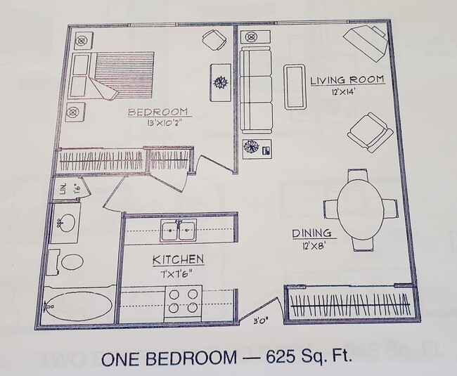 Floorplan - Heritage Arms Apartments