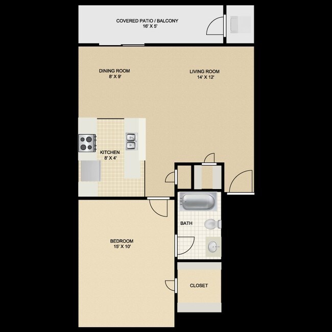1BR 1 BA LW 661 - Boston Woods