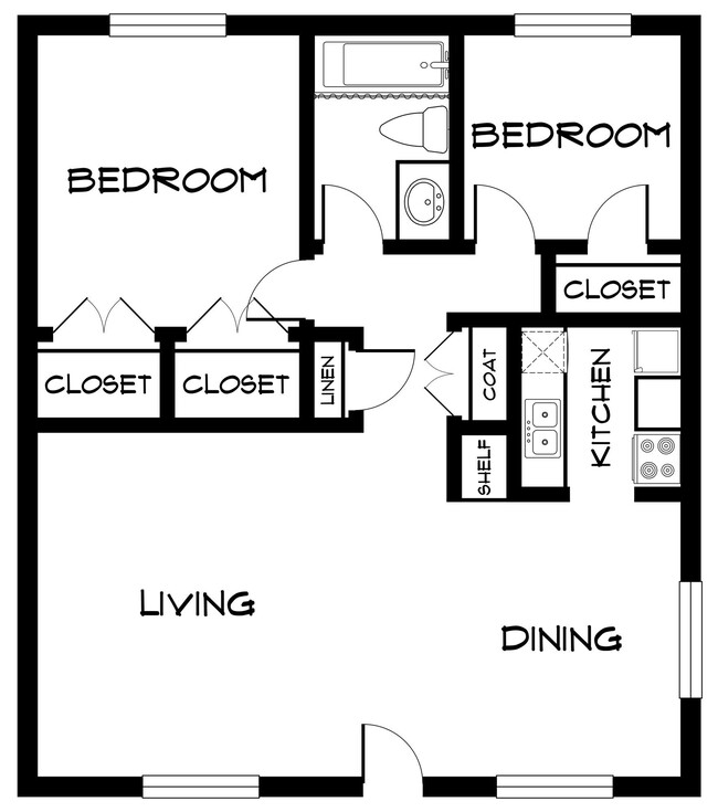 Floorplan - Brigadoon Apartments