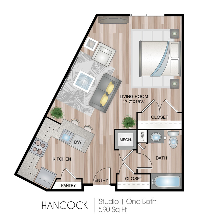 590 Square Feet - One Webster