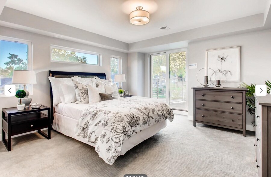 Front primary suite has it's own balcony overlooking the treelined street - 2765 S Sherman St