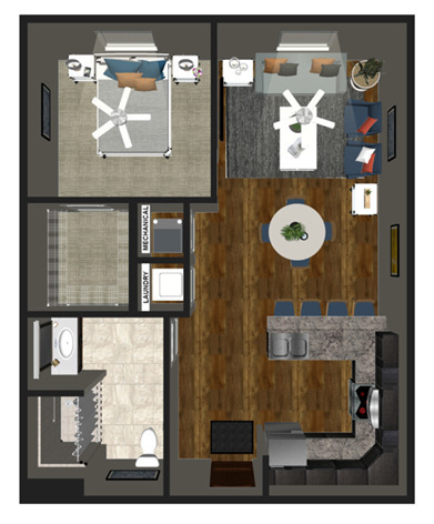 Floorplan - Valley House Flats 55 Year and Older