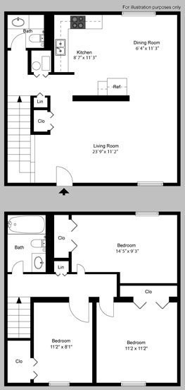 Floorplan - Carriage House Apartments & Townhomes