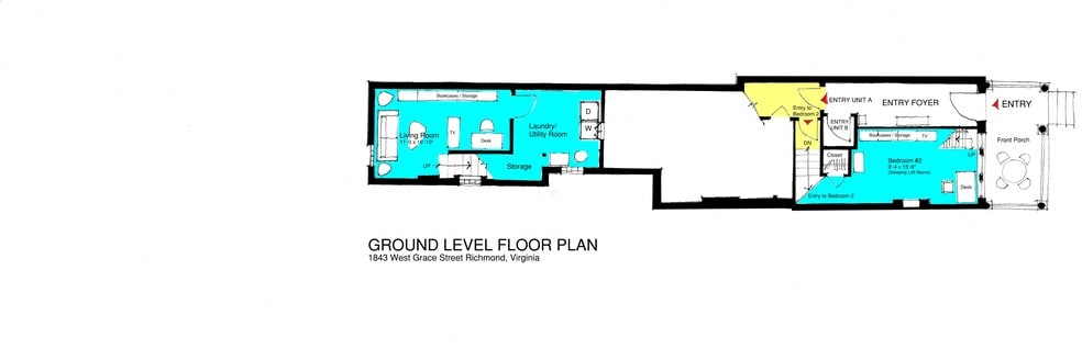 Lower Level Plan - 1843 W Grace St