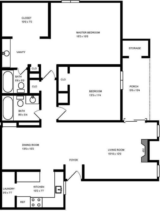 Magnolia: 2 bedroom 2 bath - Glenwood Apartment Homes