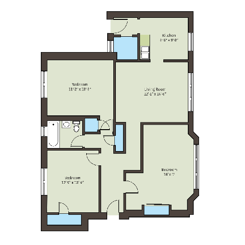 Floorplan - 5034-5046 S. Woodlawn Avenue