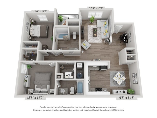 Floorplan - Oak Hollow Apartments