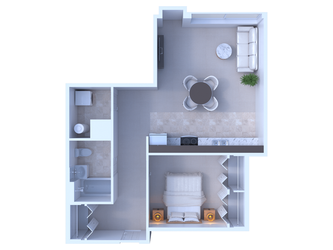 1 Bedroom / 1 Bathroom - 694 - Apartments at River View