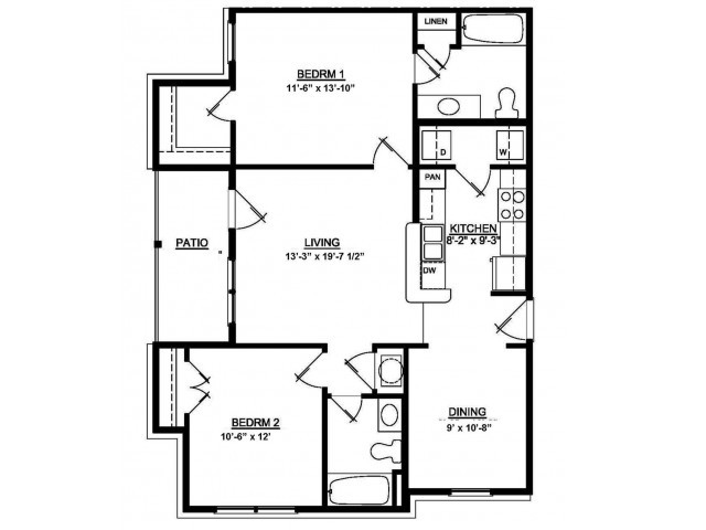 2 BDR 2 Bath 60 Summit - Alton Place Apartments