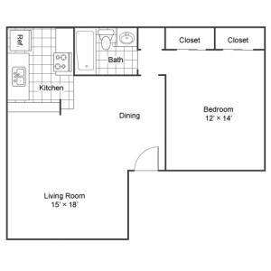 1BR/1BA - Sierra Gardens