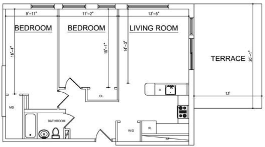 2BR/1BA - Ocean Blue