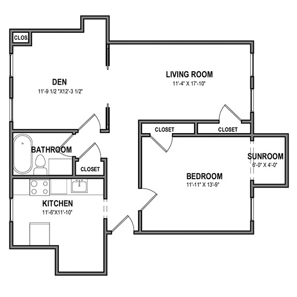 Floorplan - Bellefonte Street Apartments