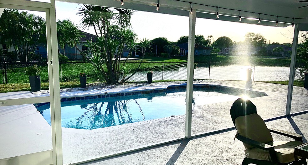 Few from Lanai of private Pool and Lake - 5714 29th Ct E