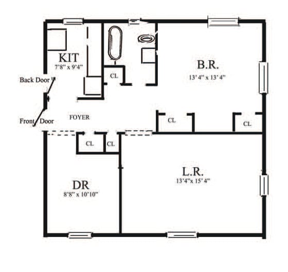 1BR/1BA - River Terrace Gardens