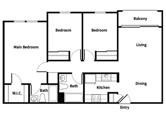 Floorplan - Harvard Yard and Glenmary Apartments