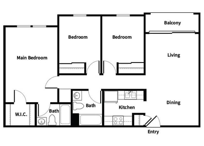 Floorplan - Harvard Yard and Glenmary Senior Affordable  Apartments