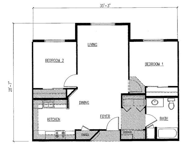 2BR/1BA - Madison Gardens Senior Community