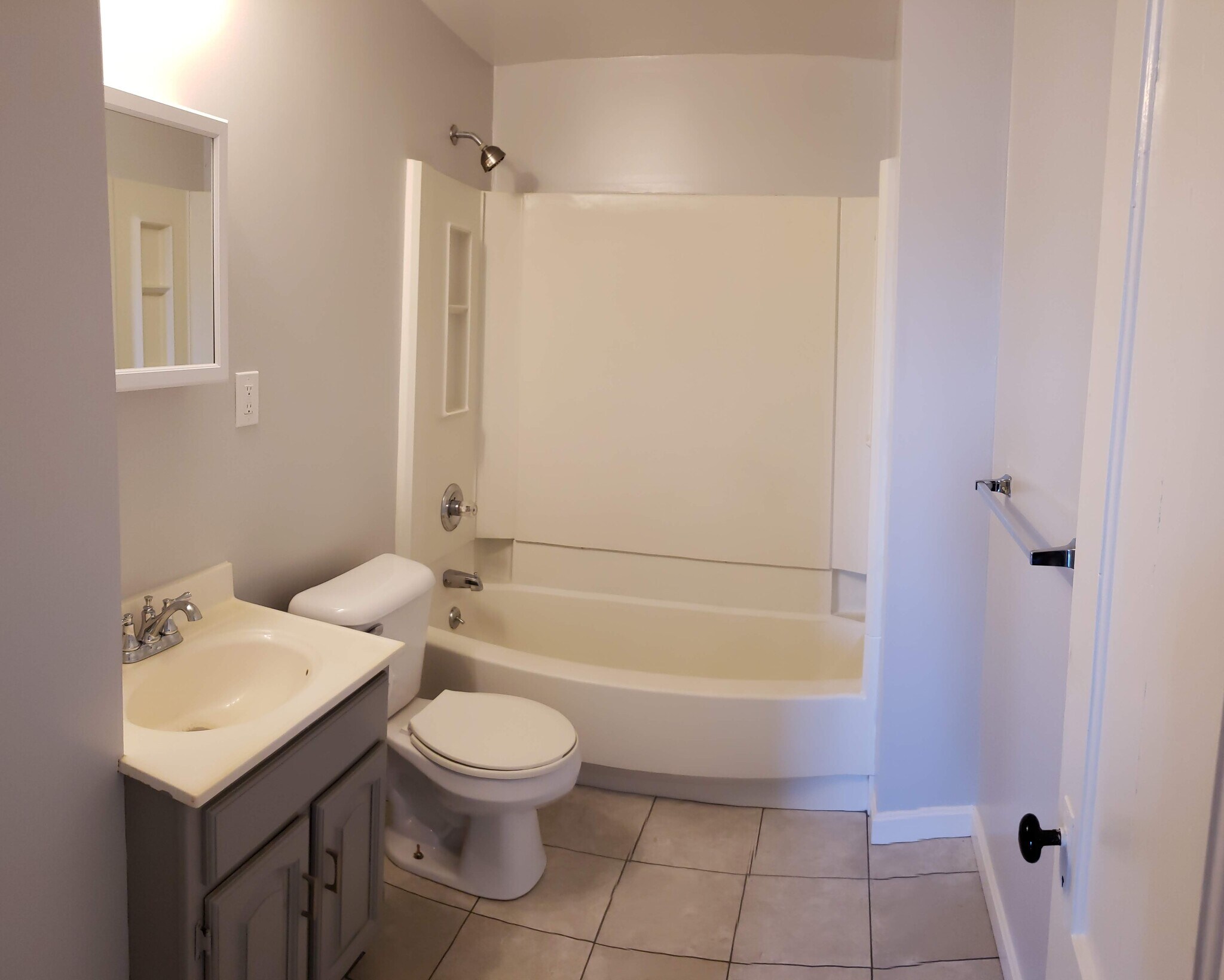 Bathroom has new tile floors - 32 Hevey St