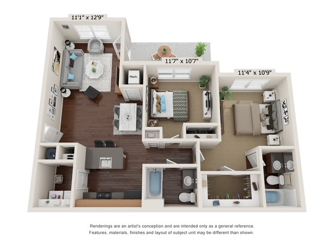 Floorplan - River Bend Apartments