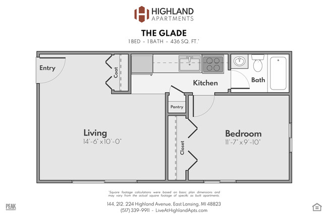 Floorplan - Highland Apartments