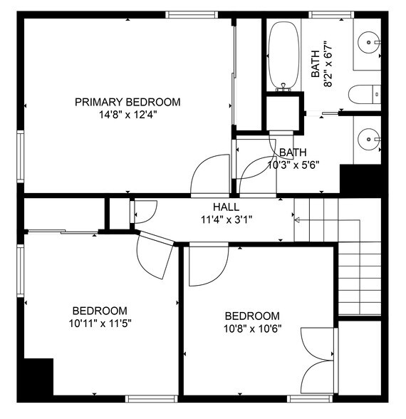 Upstairs Floor Plan - 1140 S Bluemound Dr