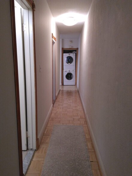 Hallway view to washer/dryer - 1438 Harvard Street, NW