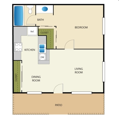 1BR/1BA - Spring Villas