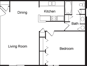 1BR/1BA Corner - Appleton Terrace