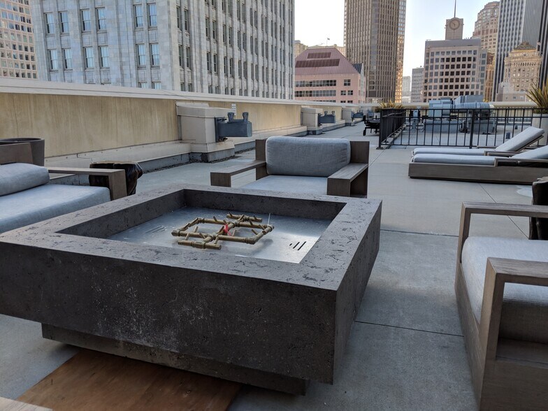 Fire pit on roof deck - 199 New Montgomery St