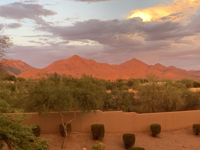 Looking east with sunset glow off McDowell Mountainside - 19475 N Grayhawk Dr