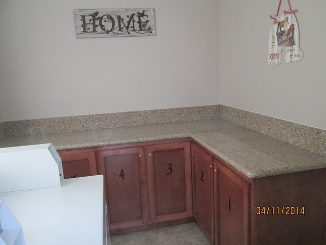 Laundry room with secure storage bin - 1117 Shenandoah St