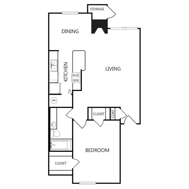 Floorplan - Preston Racquet Club Apartments