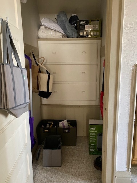 Hall closet with operable original drawers - 1360 Denniston St
