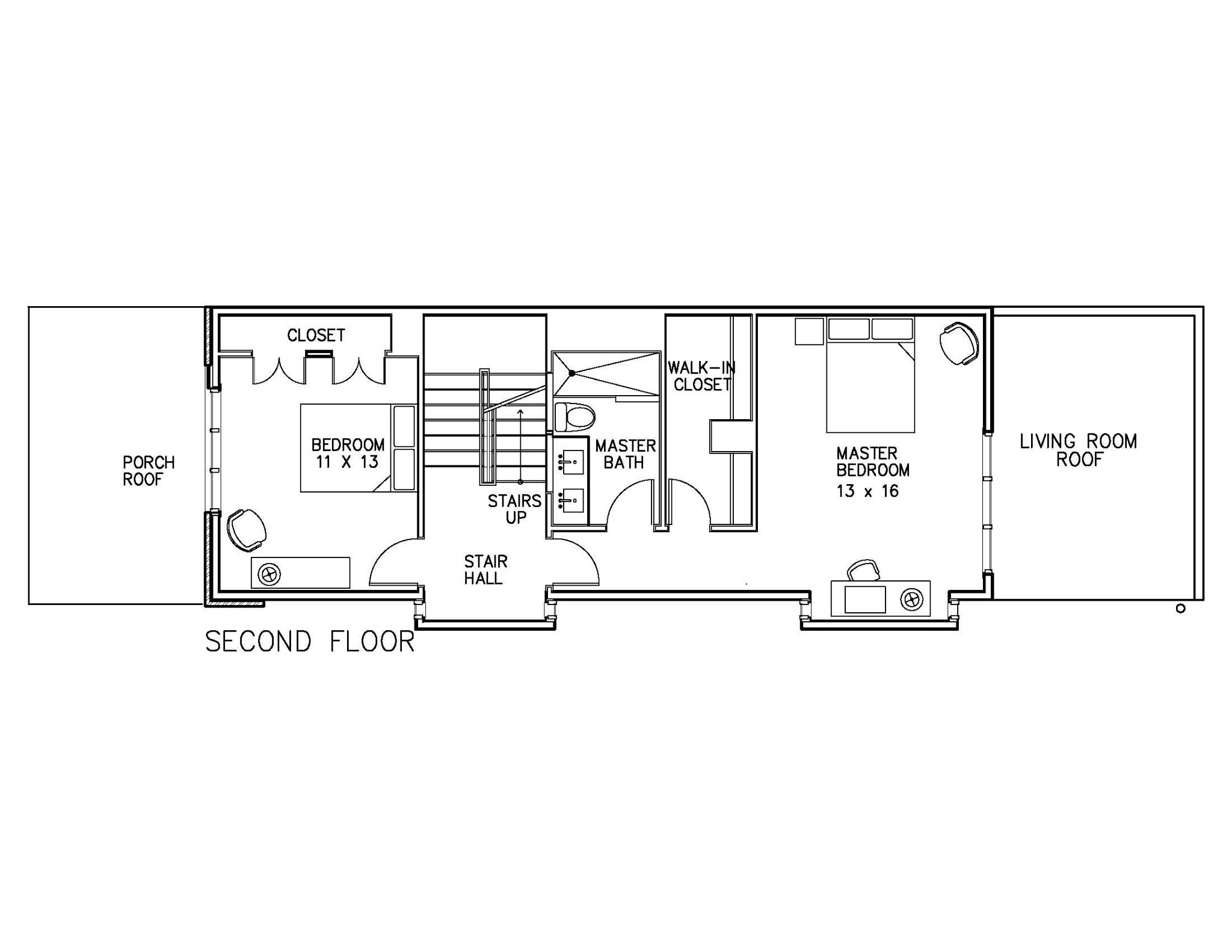 Second floor plan - 5047 Hazel Ave