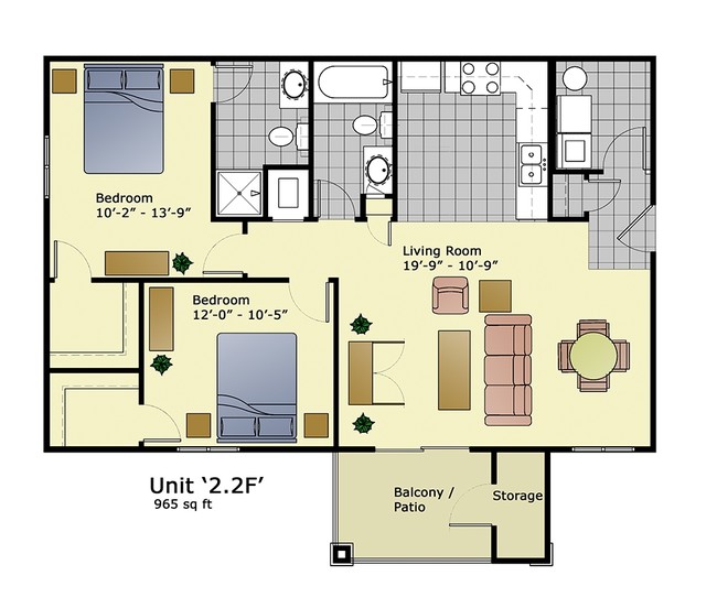 Unit 2.2F - Grandview Apartments