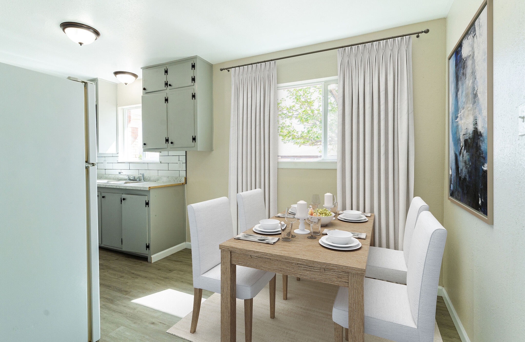 Virtual Staging_Dinning Area - 4228 Dawn Ave