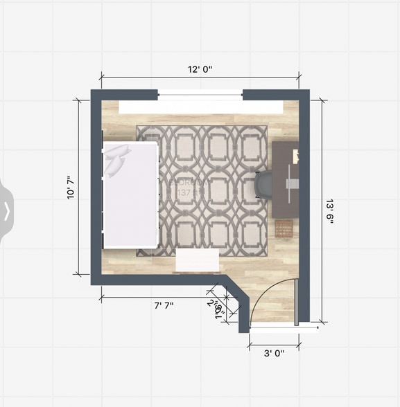 Secondary Guest floor plan - 407 Clubview Dr