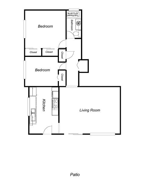 2BR/1BA Duplex A - Park Regent
