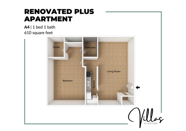 A4 Renovated Plus Floor Plan - Villas at Midtown
