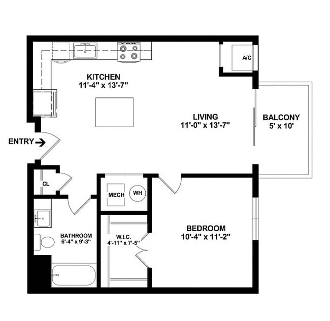 A1 Floorplan with Dimensions - Maple and Main